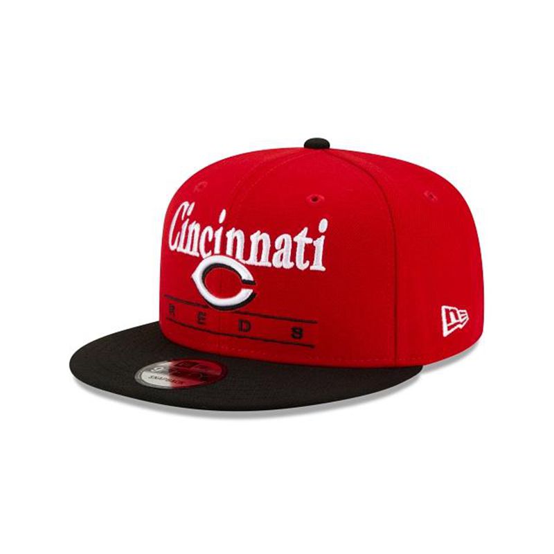 MLB Cincinnati Reds Two Tone Retro 9Fifty Snapback (YZC9598) - Red New Era Caps